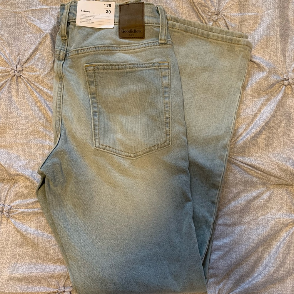 Mens Lightwash Skinny Jeans: Goodfellow & Co. W28 L30